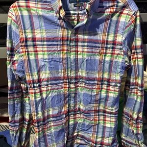 Polo by Ralph Lauren Men's Blue Plaid Shirt